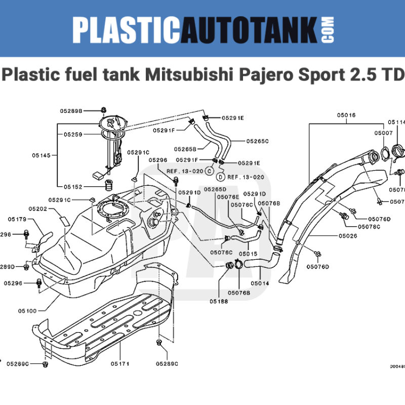 Mitsubishi Pajero Sport Plastic Fuel Tank 1997 2008 mitsubishi-pajero-sport-plastic-fuel-tank-1997-2008