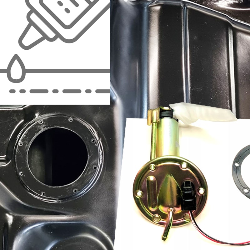 Using sealant when installing replacement fuel tanks